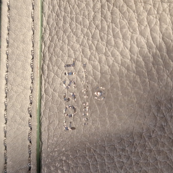 Fossil Gray Leather Tote Bag - Picture 4 of 8